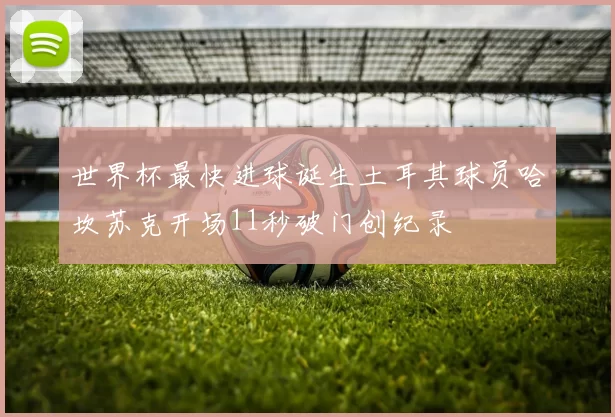 世界杯最快进球诞生土耳其球员哈坎苏克开场11秒破门创纪录